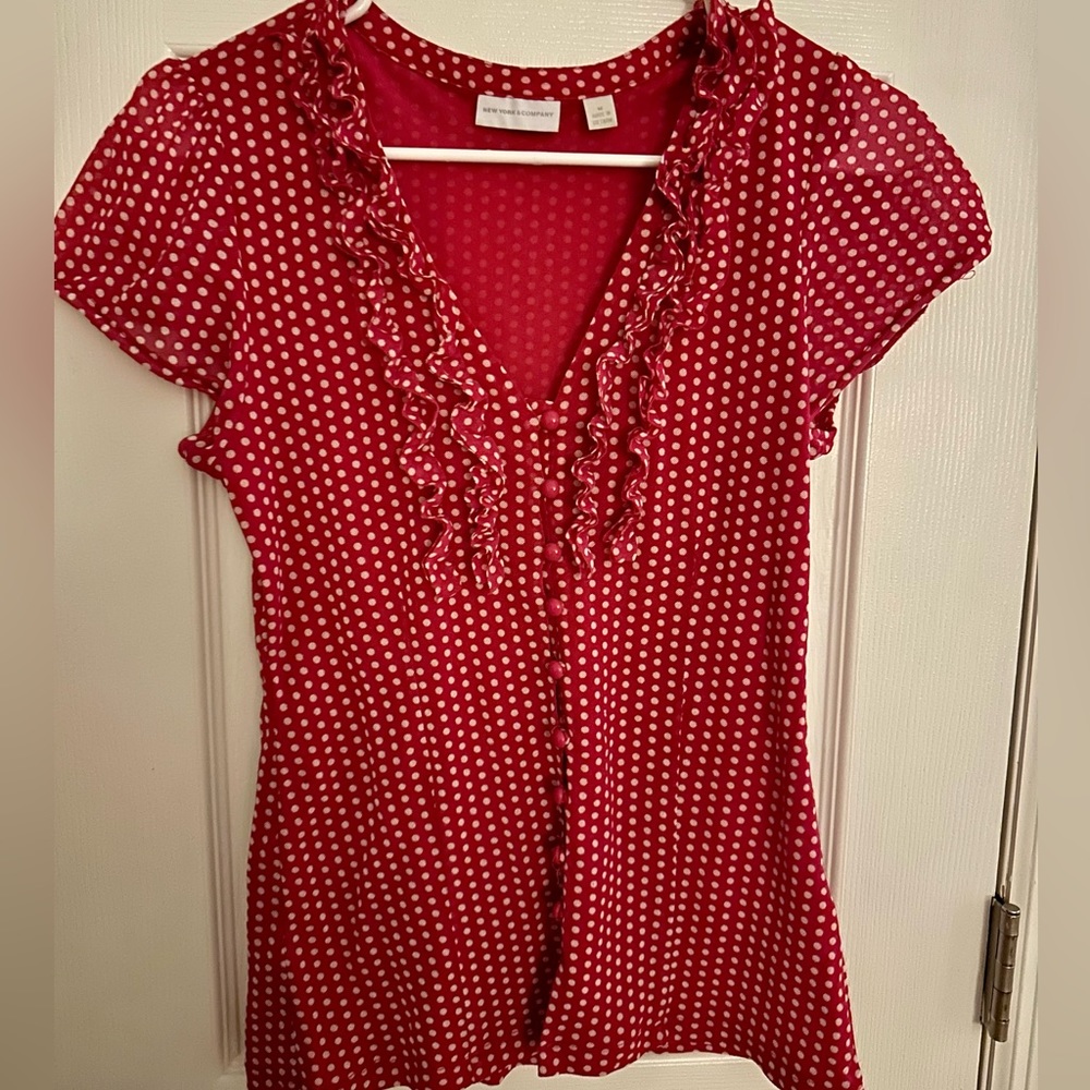 Pink Polka Dot Shirt